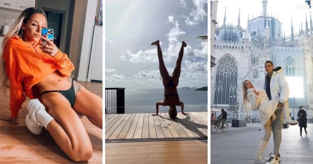 Arsenal star Jakub Kiwior's wife thrills fans with twerking video while  performing handstand in bikini