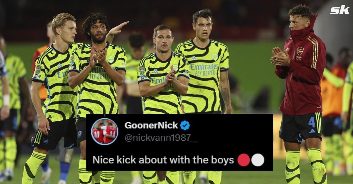 Twitter reacts as Arsenal defeat Brentford in EFL 3rd round fixture