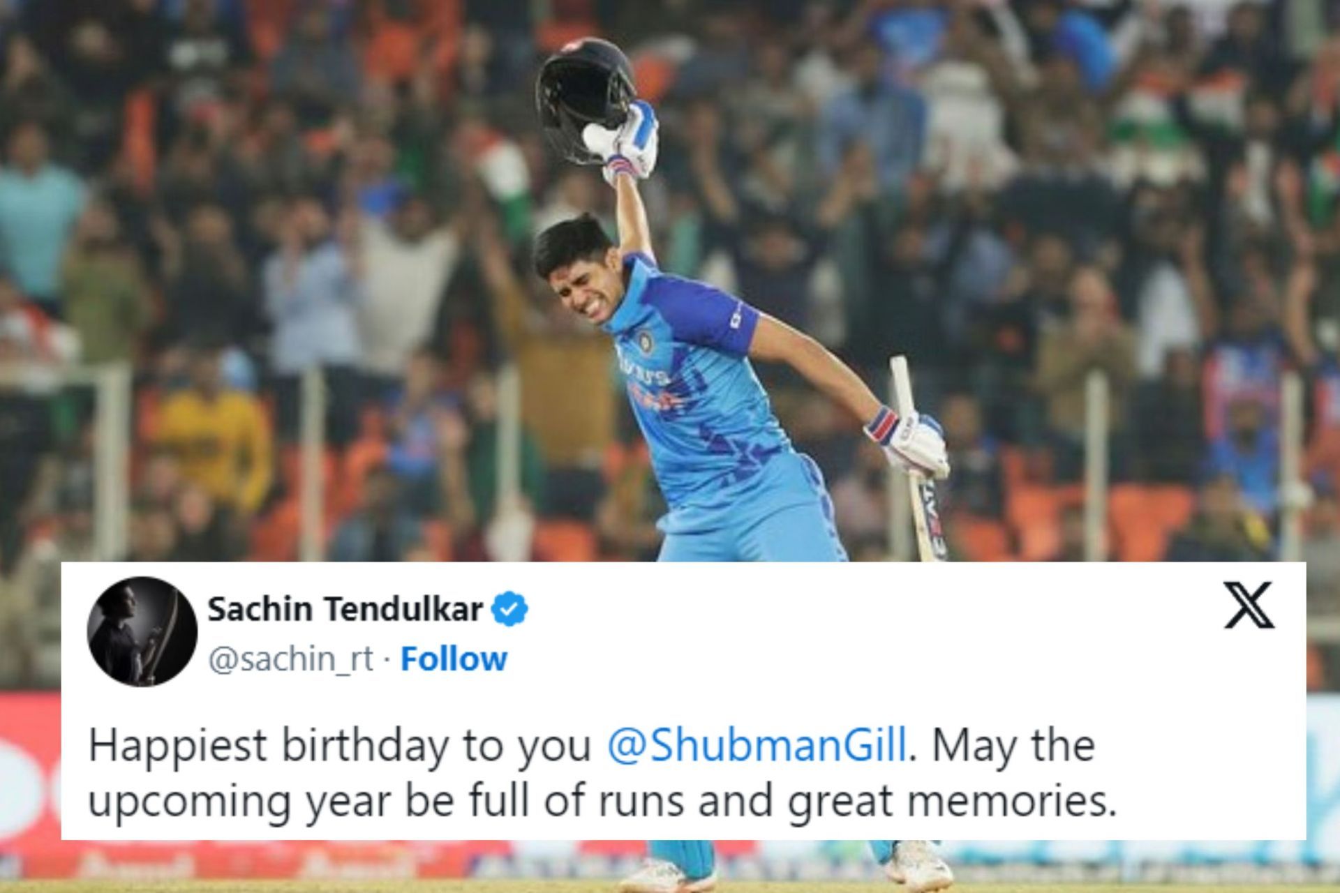 Shubman Gill received special wishes on Friday as he turned 24.