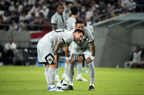 Neymar and Lionel Messi (left) left PSG this summer.