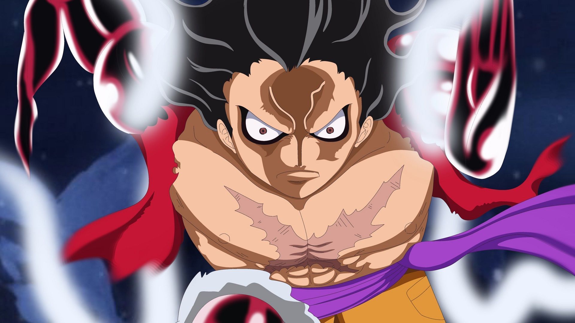 Luffy in his Gear 4 Snakeman form (Image via Toei Animation, One Piece)