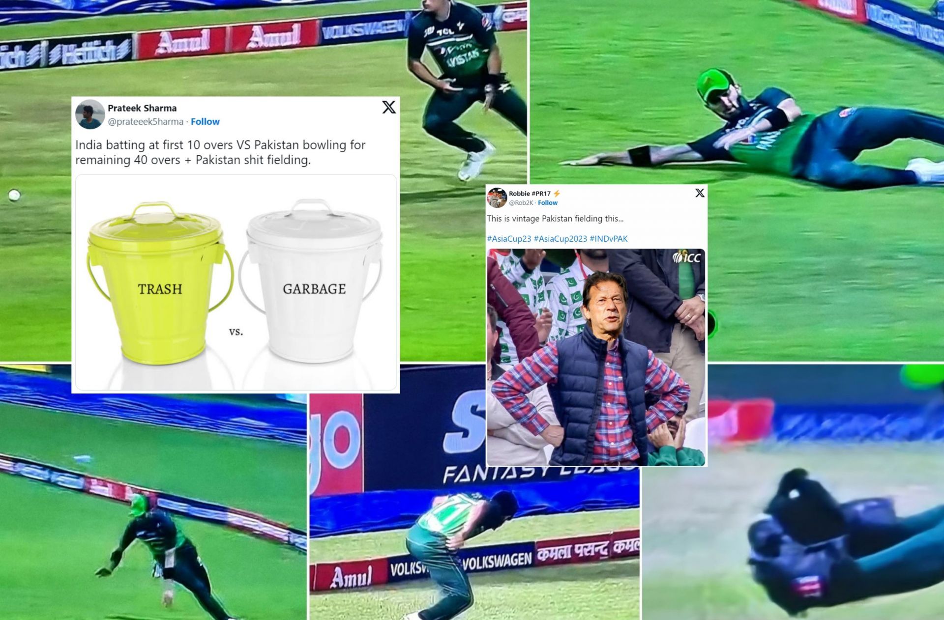 Fans troll Pakistan for poor fielding on Saturday. 