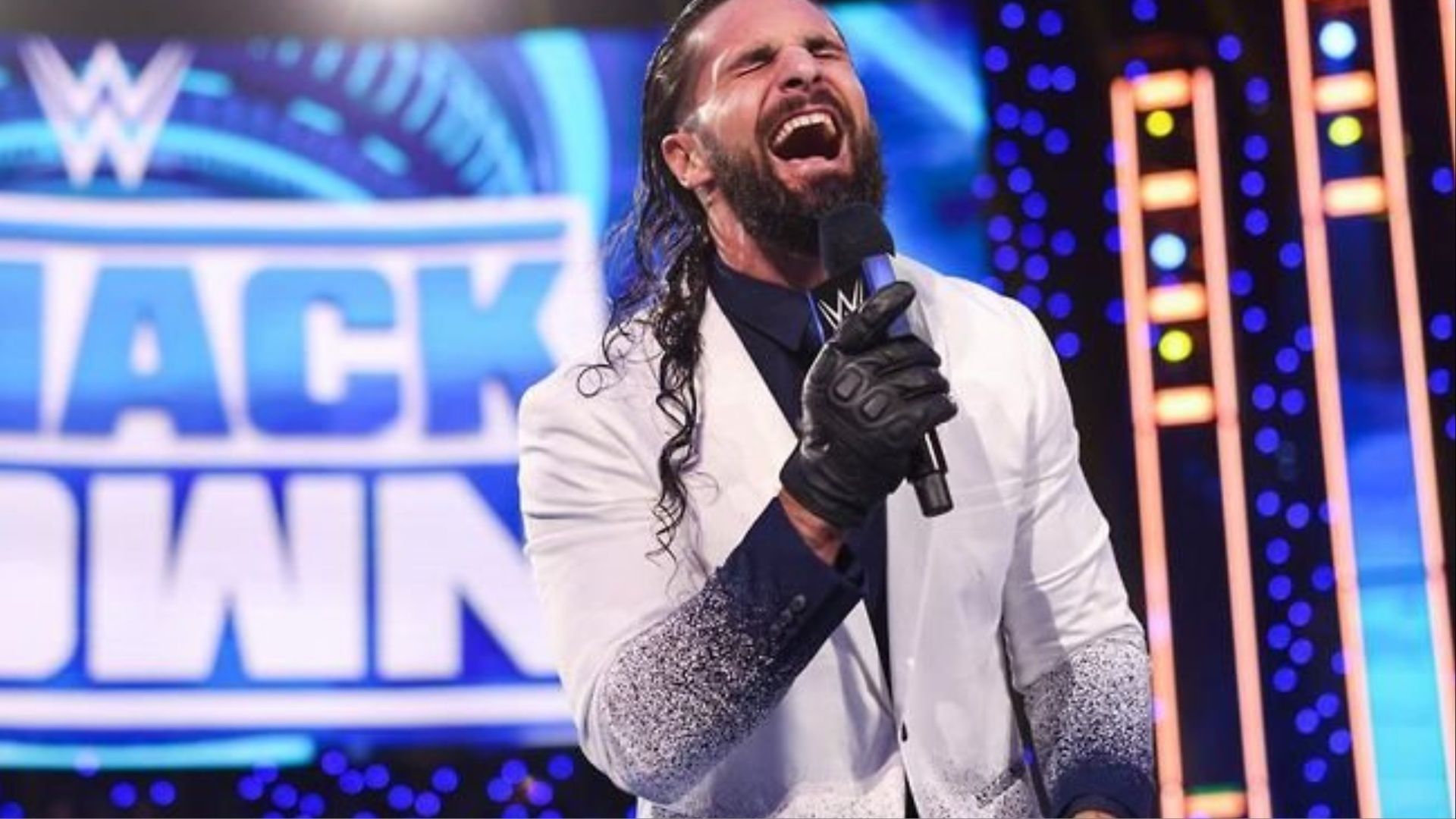 Seth Rollins on WWE SmackDown in 2021.