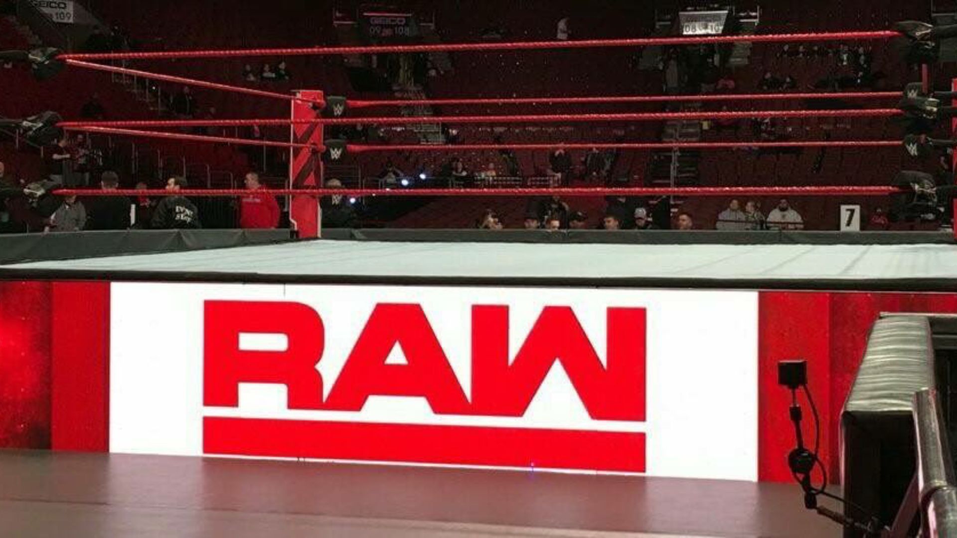 WWE RAW ring. Image Credits: Twitter