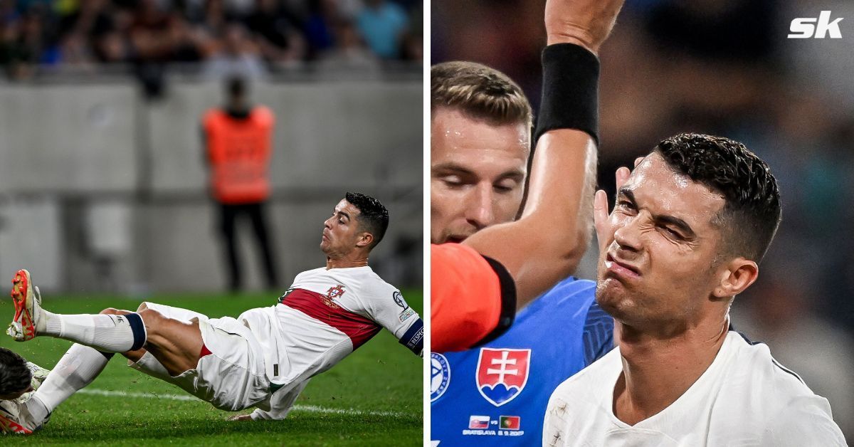 Cristiano Ronaldo escpaed a red card against Slovakia on Friday.