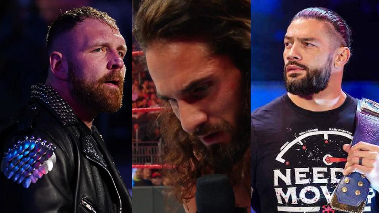 Jon Moxley, Seth Rollins, and Roman Reigns