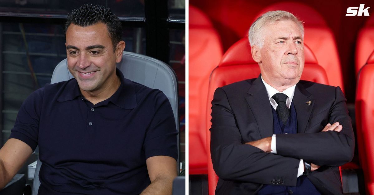 Carlo Ancelotti and Xavi (via Getty Images)