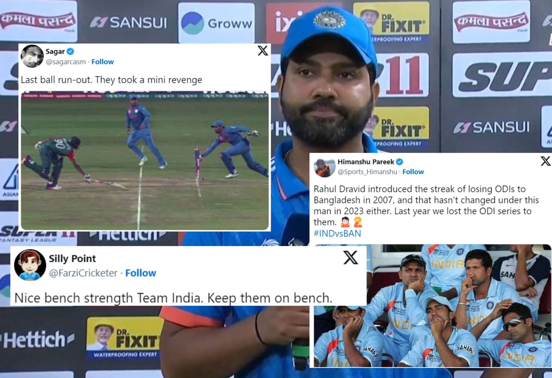 Fans react after India