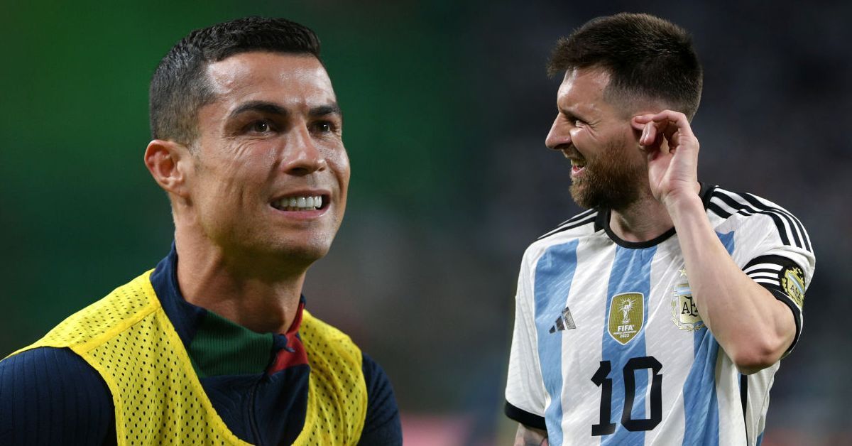 Lionel Messi and Cristiano Ronaldo (via Getty Images)