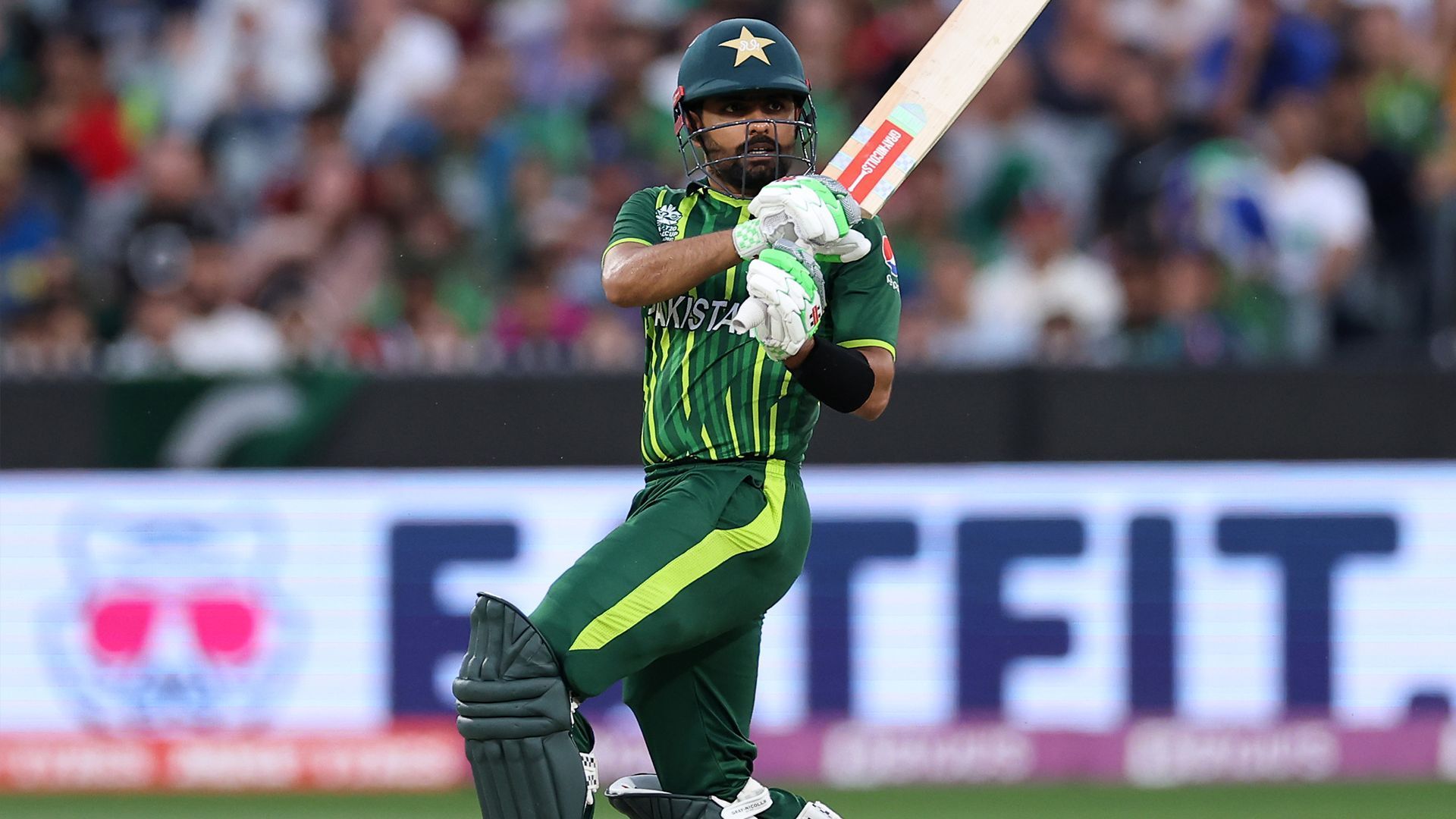 Babar Azam in action (Image Courtesy: ICC Cricket)