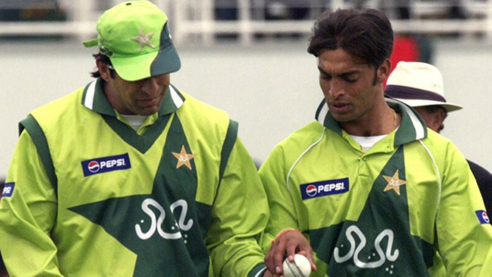 Wasim Akram (left) and Shoaib Akhtar (right) didn