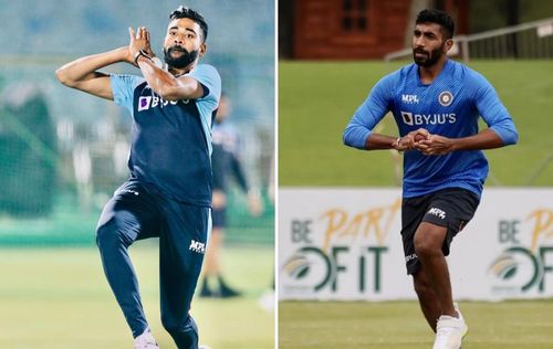 Mohammed Siraj (L) and Jasprit Bumrah will likely be India's first-choice seamers. [P/C: Instagram]