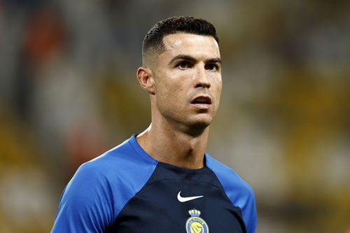 Cristiano Ronaldo pictured at the Al-Nassr v Al-Shabab match - Saudi Pro League