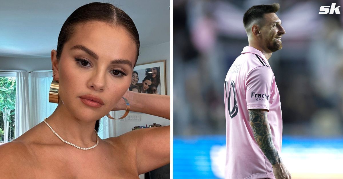 Selena Gomez reacts to Lionel Messi missing a chance against LAFC