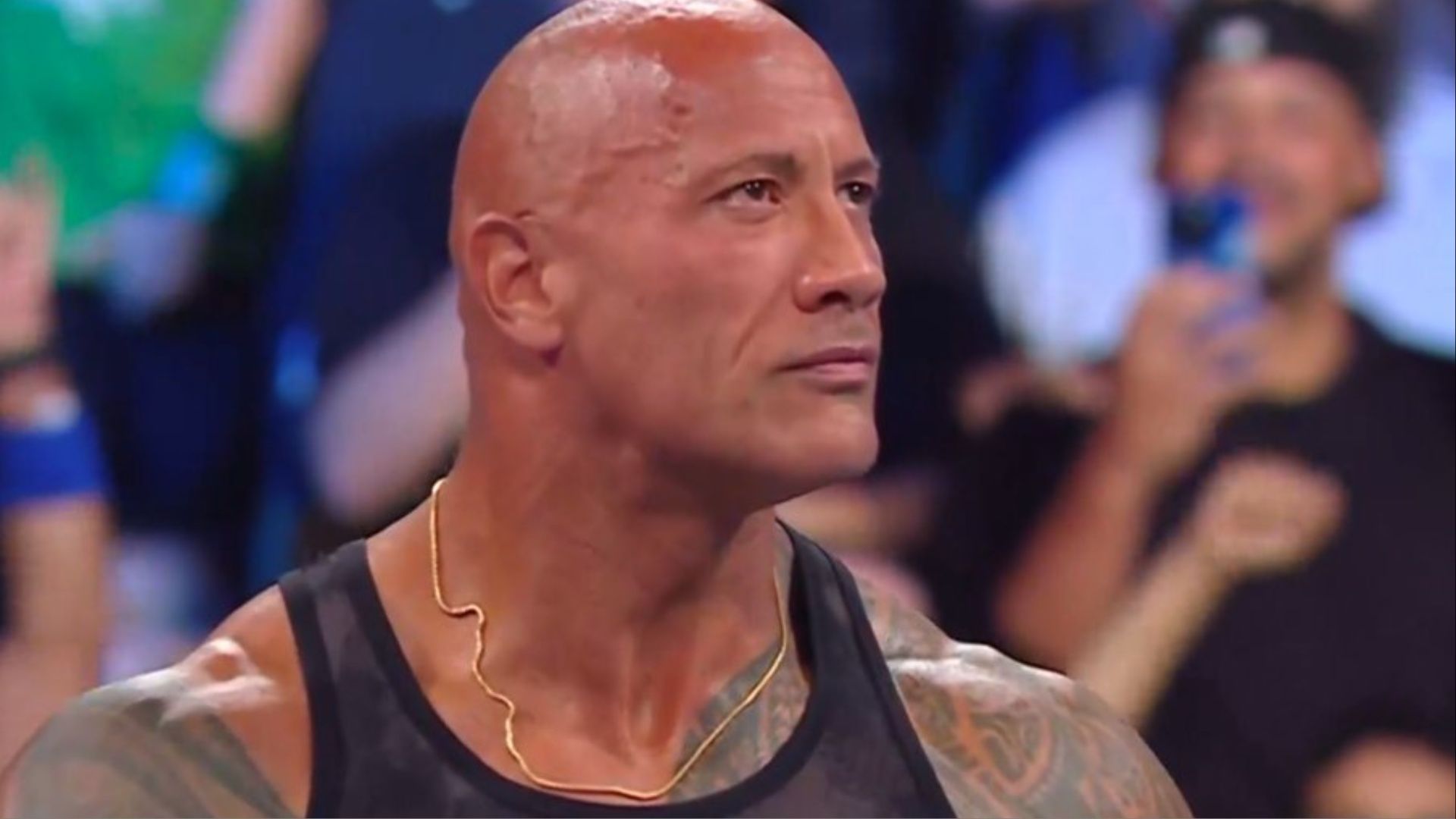 The Rock as seen on the September 15, 2023, episode of WWE SmackDown.