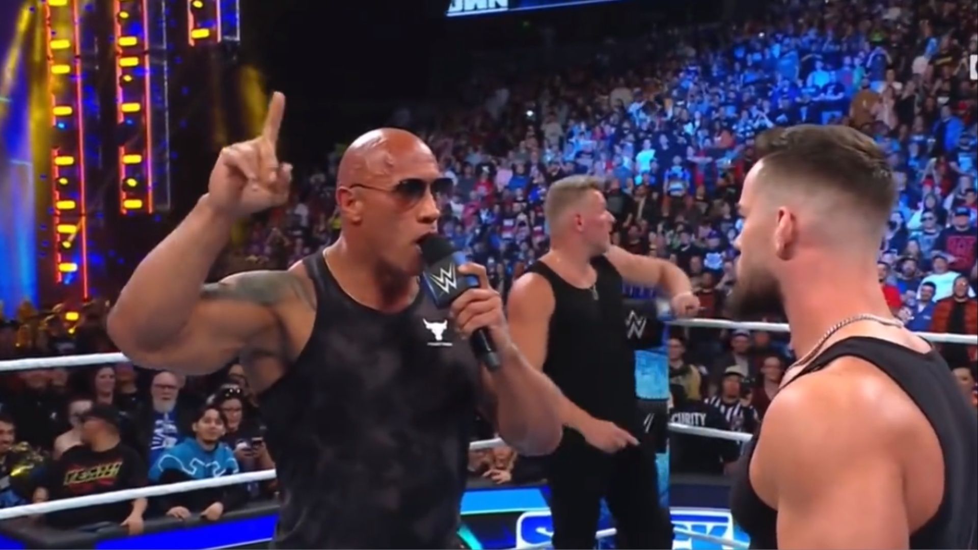 The Rock confronted Austin Theory on WWE SmackDown.