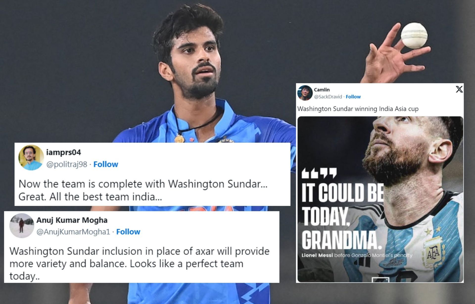 Fans react as Washington Sundar makes it to playing XI vs Sri Lanka. 