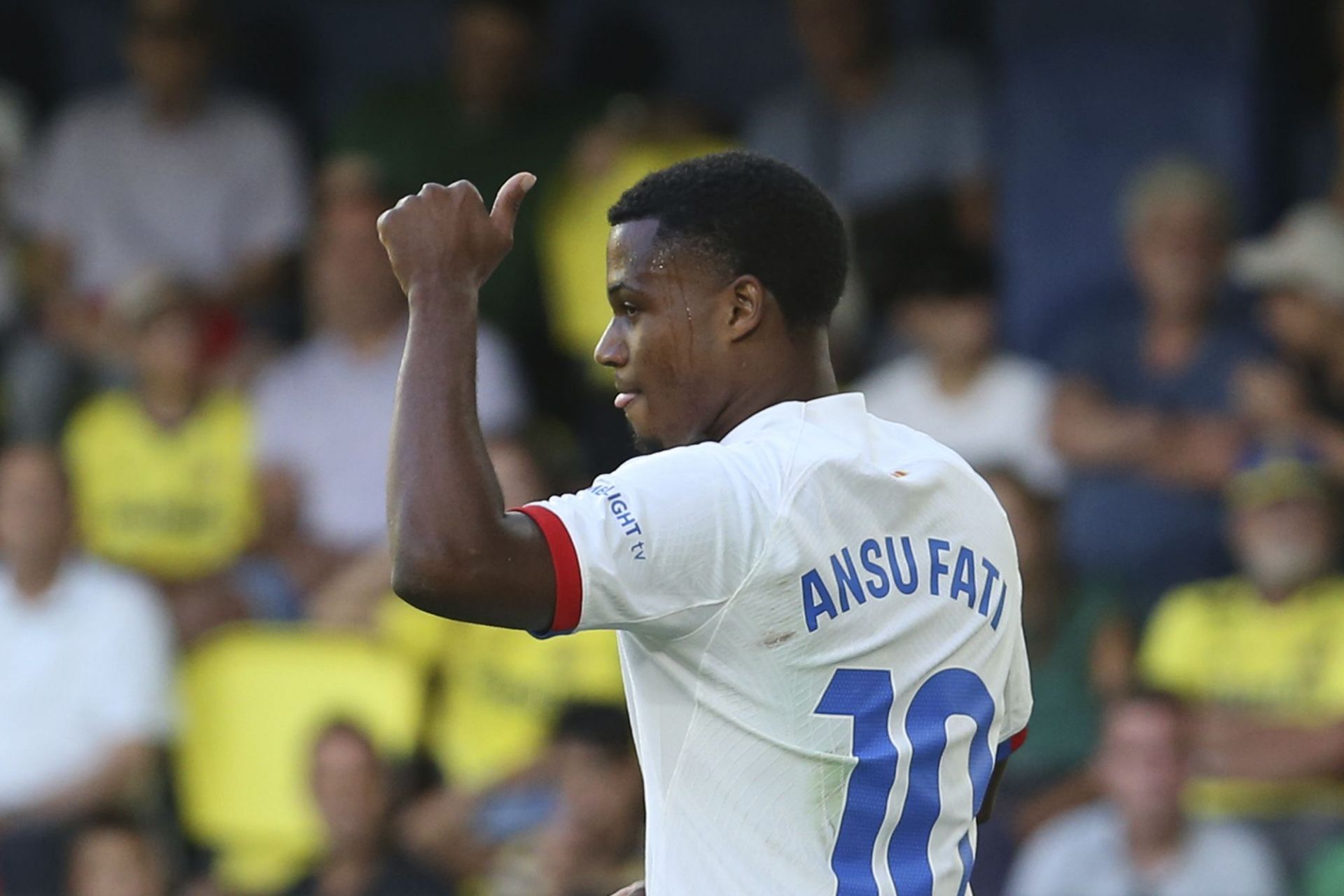 Ansu Fati arrived at the Amex on deadline day on loan.