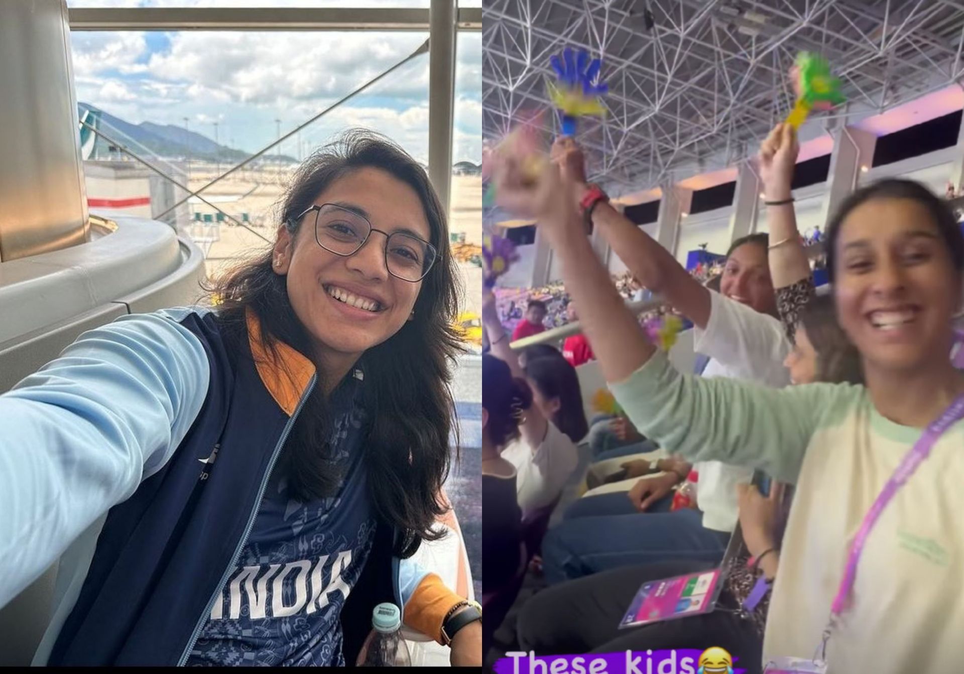 Smriti Mandhana with her teammates in China. 