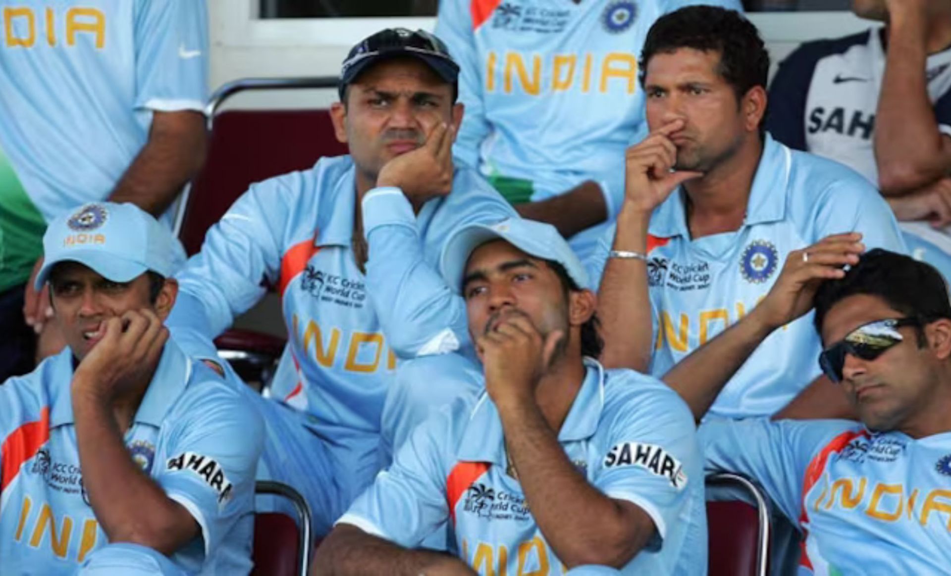 Indian cricket team at the 2007 World Cup.