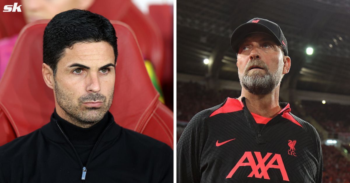 [L-to-R] Mikel Arteta and Jurgen Klopp.