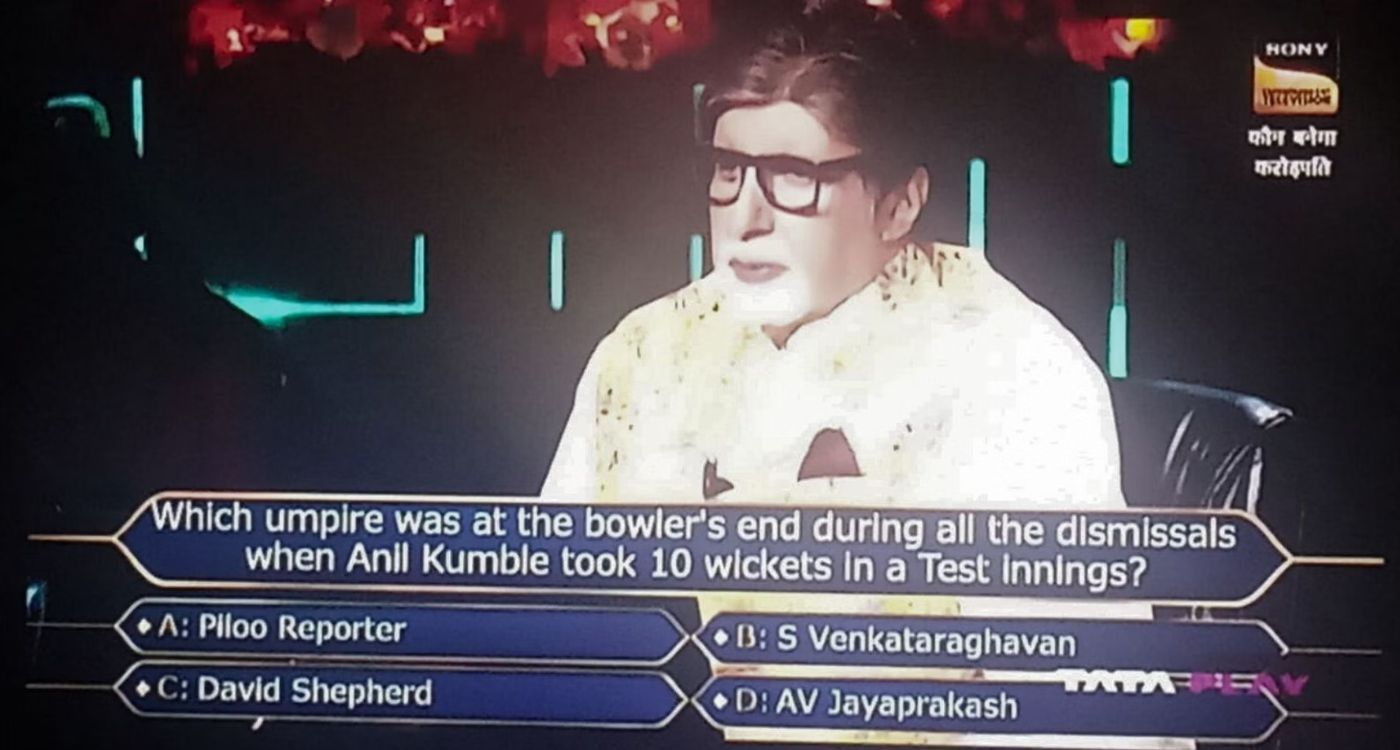 केबीसी में अनिल कुंबले के रिकॉर्ड से जुड़ा पूछा गया मुश्किल सवाल 