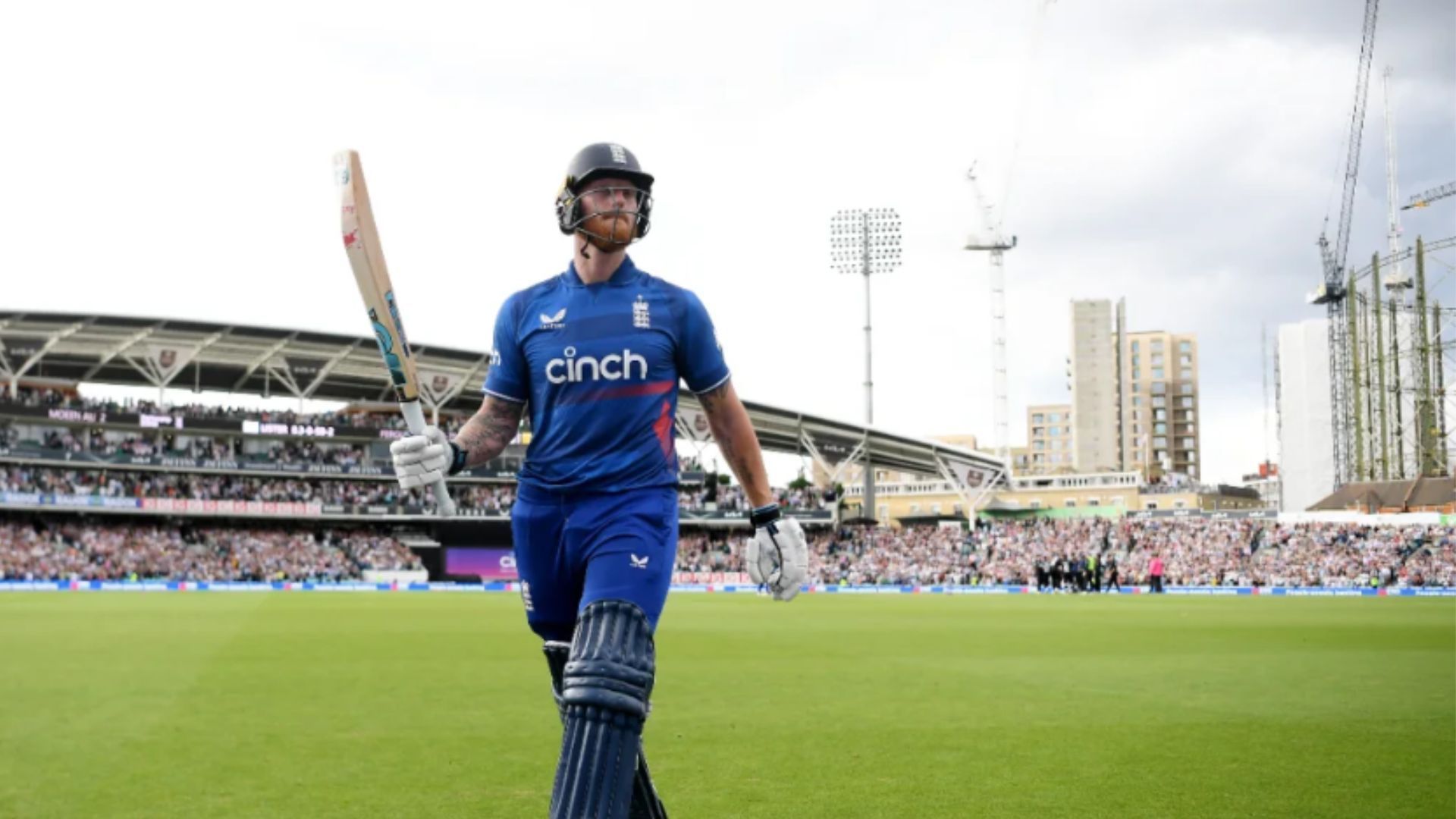 Ben Stokes walks off the field after scoring England record 182 against New Zealand. (Pic: Getty) 