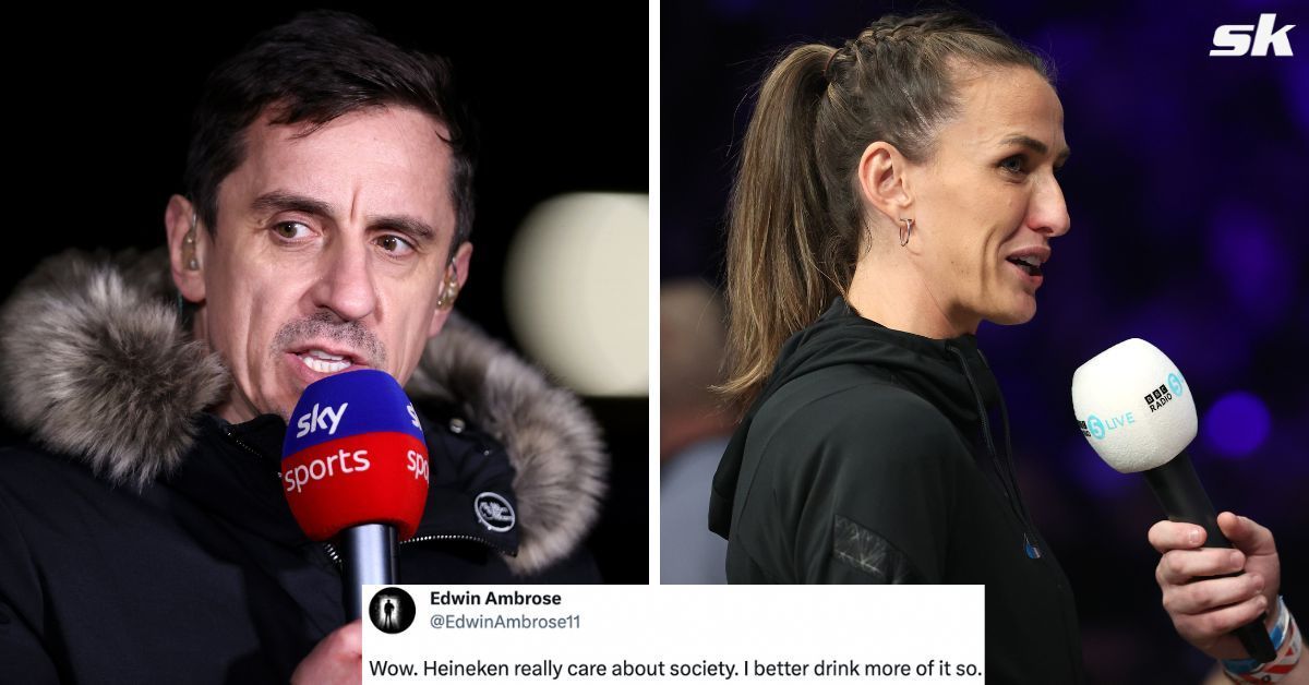 Gary Neville and Jill Scott swapped social media accounts.