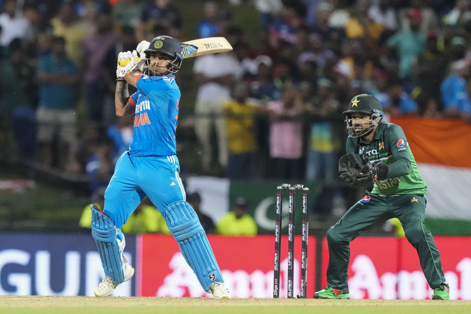 Ishan Kishan walked out to bat in the 10th over in the group game against Pakistan. [P/C: AP]