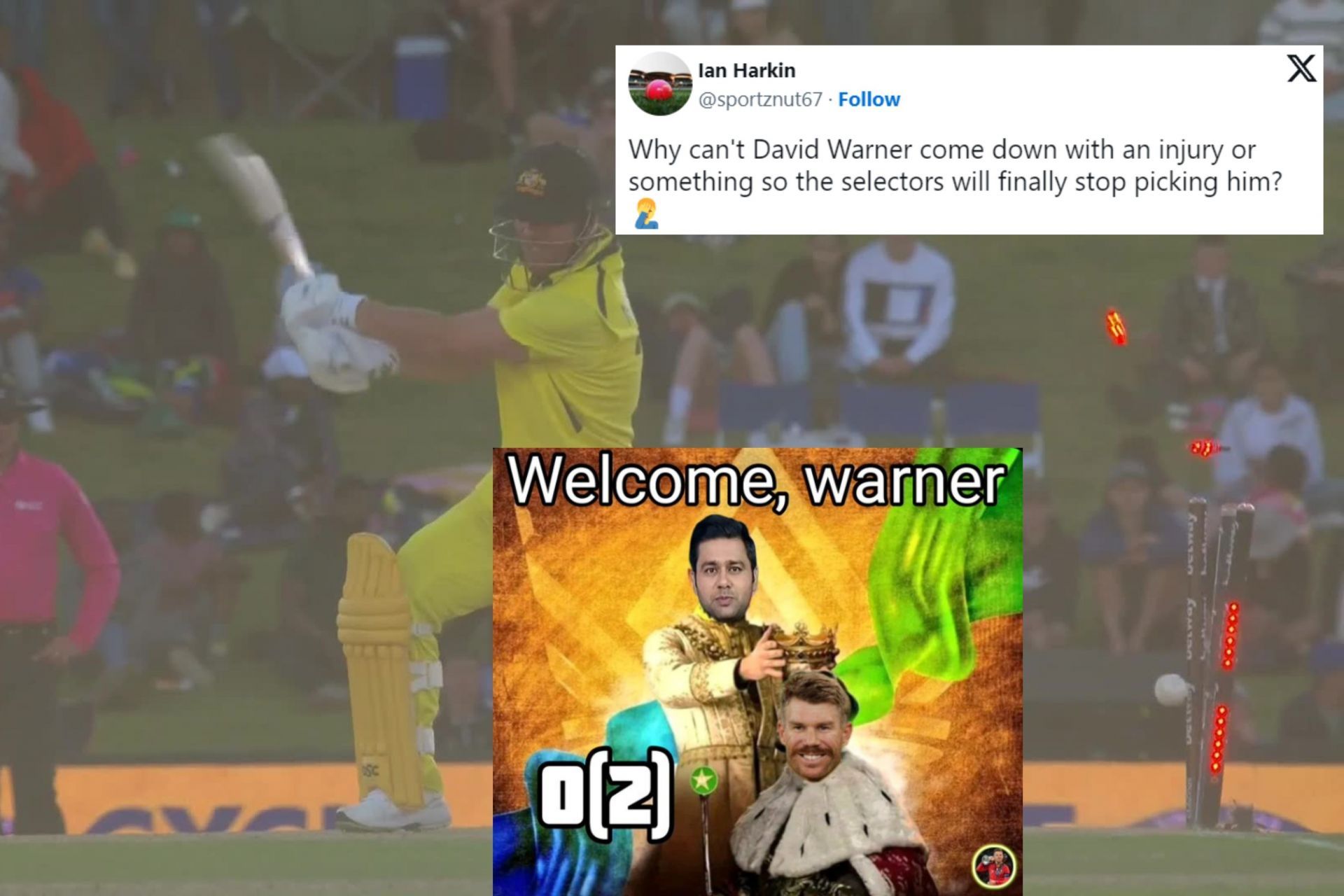 Fans troll David Warner after batting failure on Thursday. 