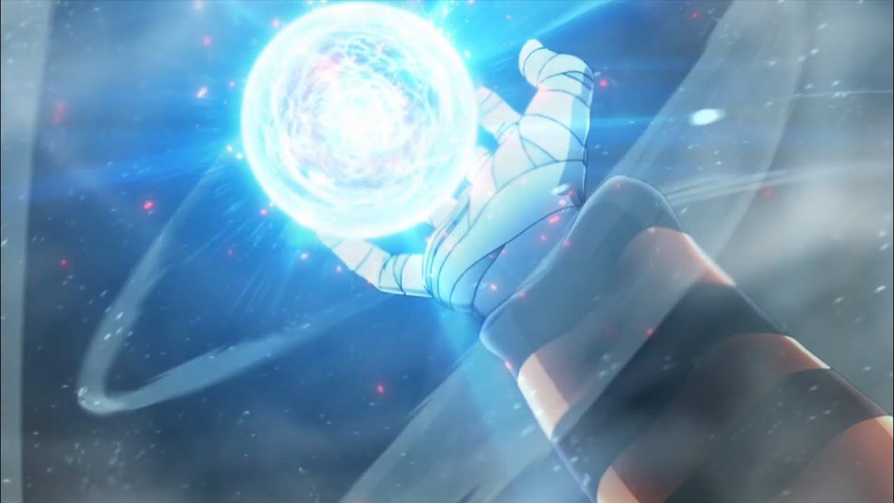 Baryon Mode Naruto using the Rasengan in the &#039;Boruto&#039; anime (Image via Studio Pierrot)