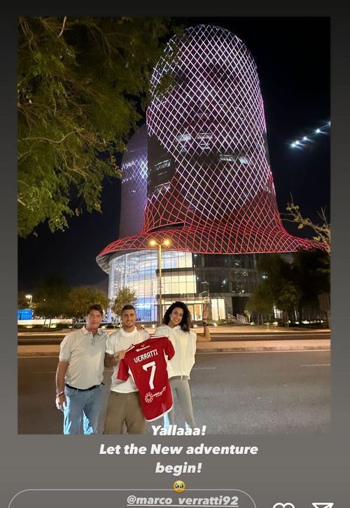 Marco Verratti will don the #7 jersey at Al Arabi