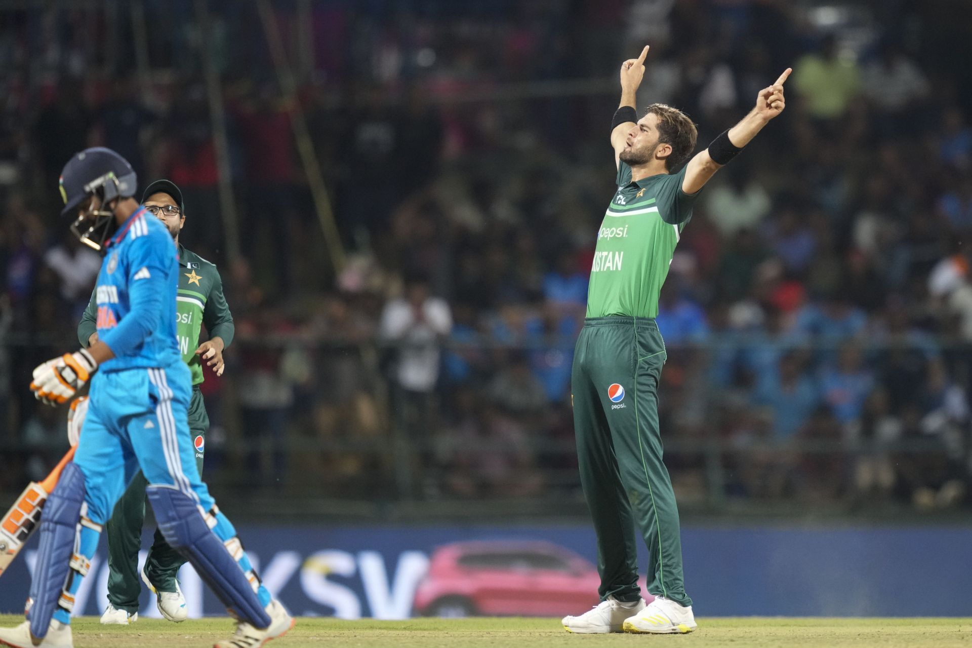 Shaheen Afridi starred for Pakistan with 4/35. (Pic: AP Photo/Eranga Jayawardena)