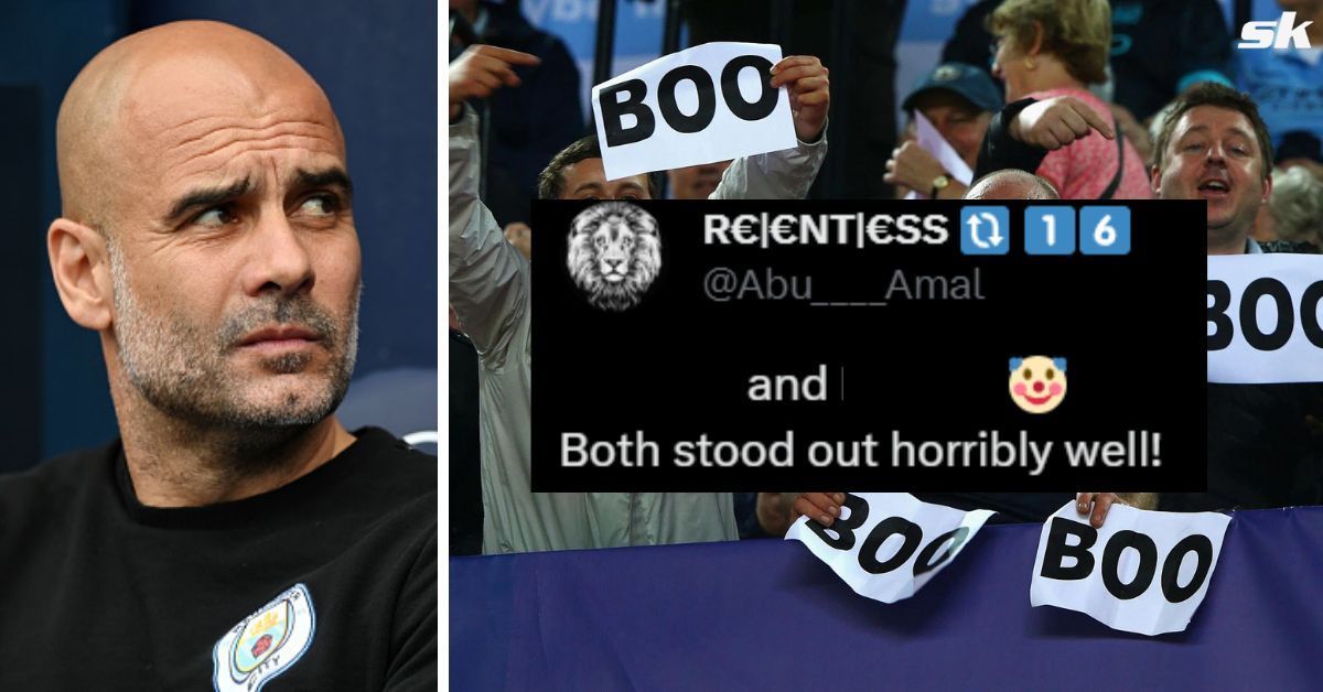 Manchester City manager Pep Guardiola (left)