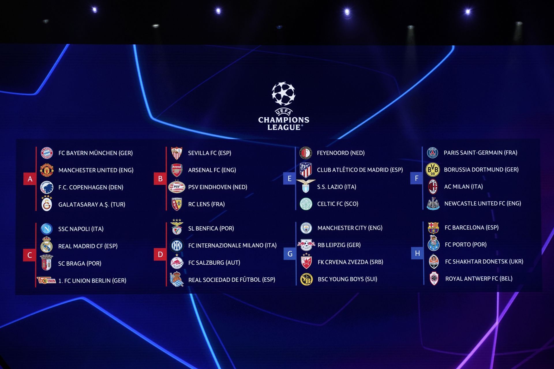 Monaco Soccer Champions League Draw