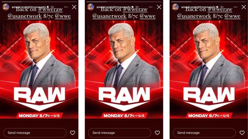 Rhodes sends a message ahead of tonight's RAW