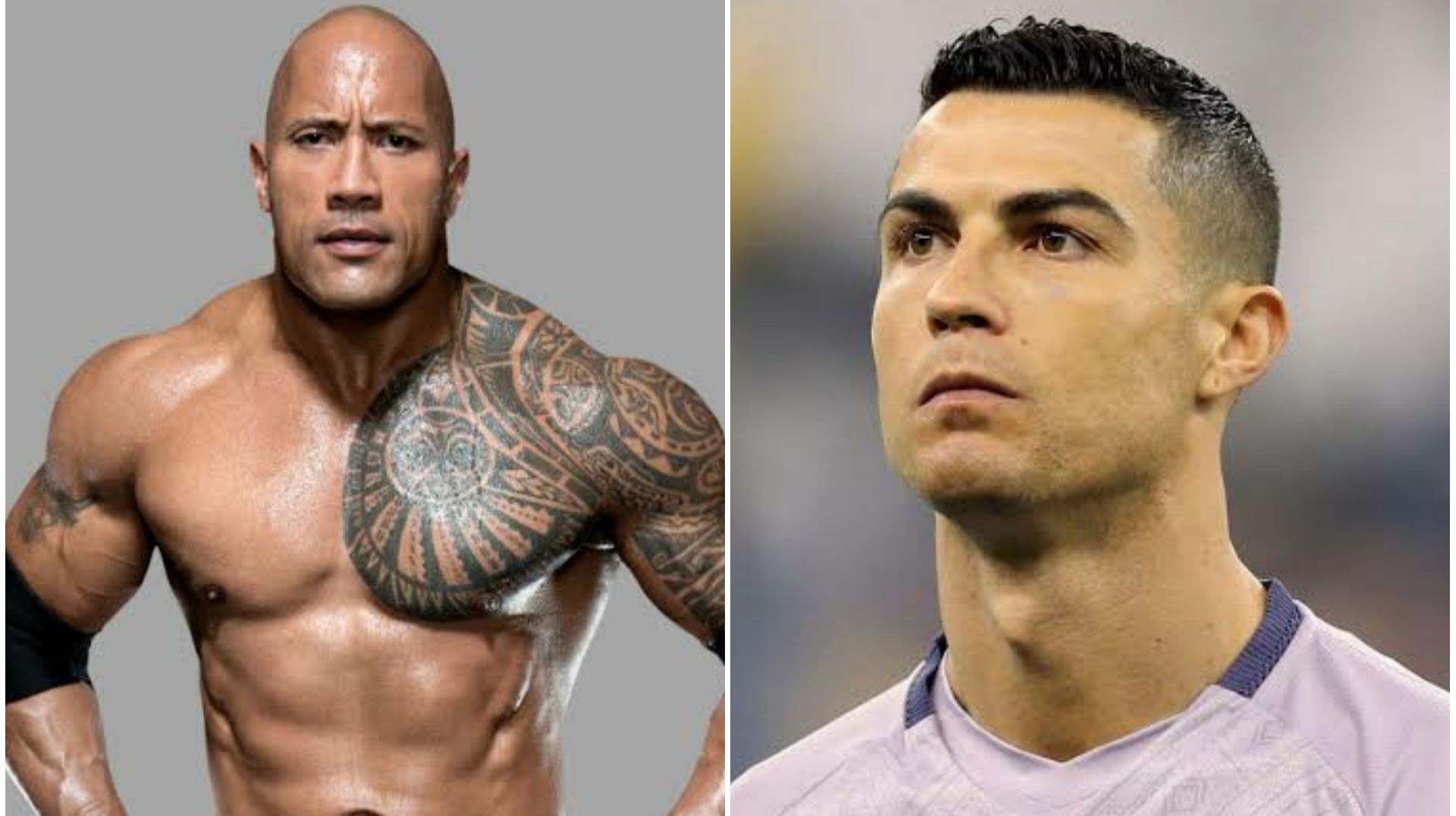 The Rock (left); Cristiano Ronaldo (right)