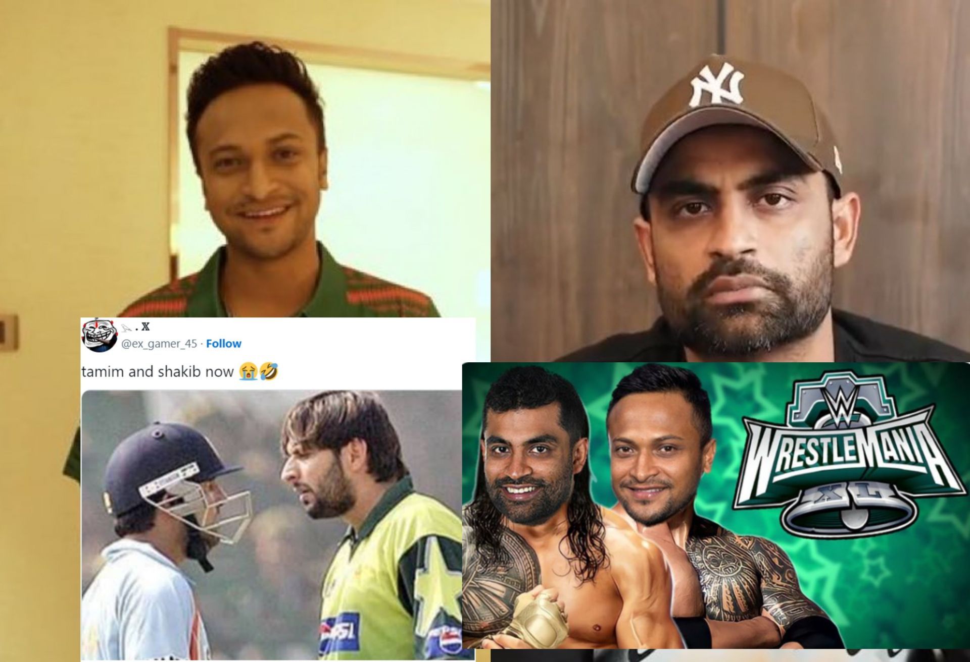 Fans share memes after rift between Shakib Al Hasan and Tamim Iqbal.