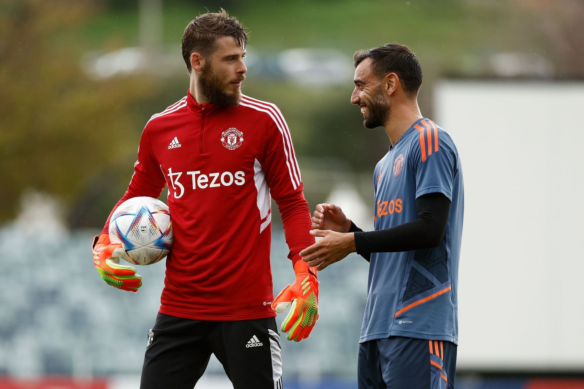 Bruno Fernandes bid farewell to David de Gea earlier this summer.