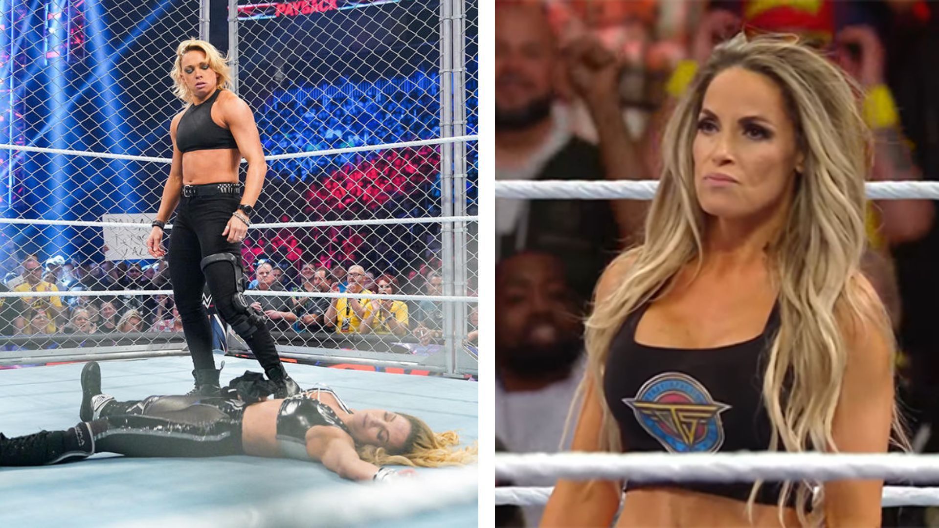 Trish Stratus was last seen at WWE Payback