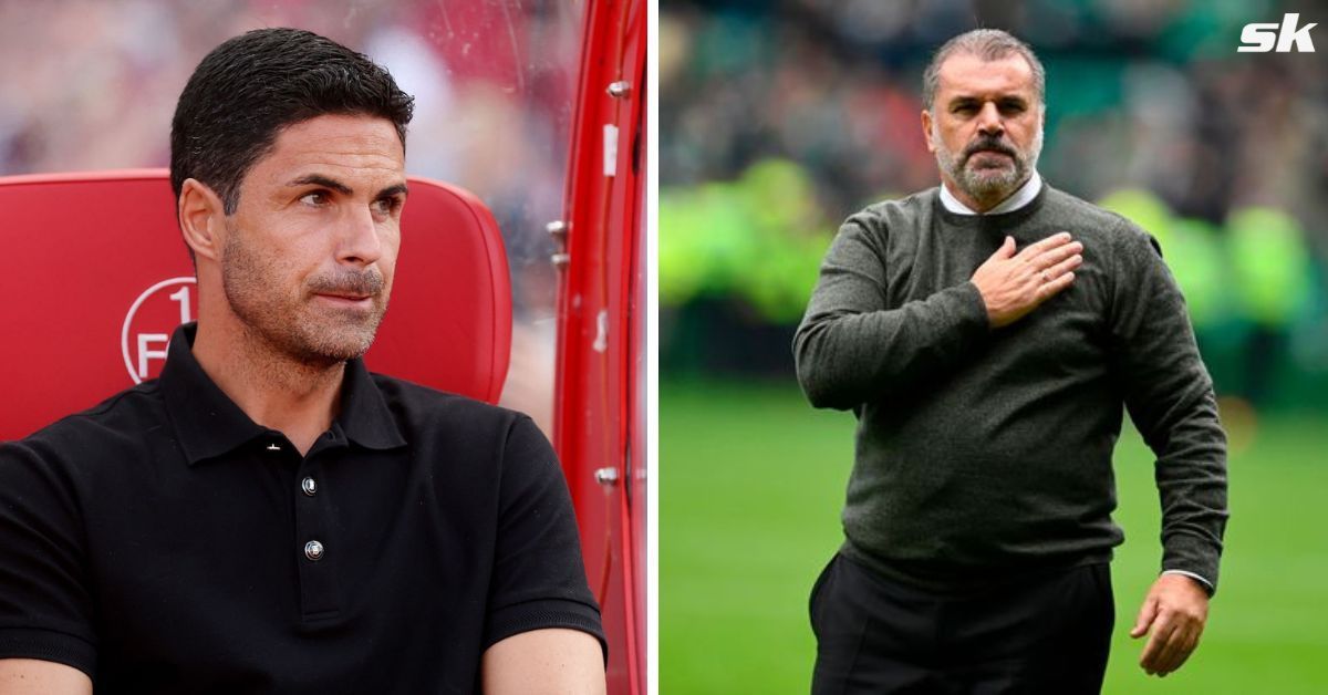 Mikel Arteta  and Ange Postecoglou (via Getty Images)