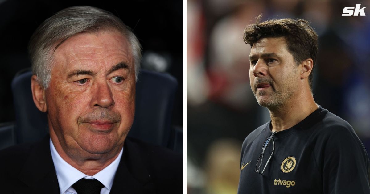 Real Madrid manager Carlo Ancelotti (left) and Chelsea boss Mauricio Pochettino