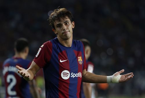 Joao Felix arrived at the Camp Nou on a temporary move.