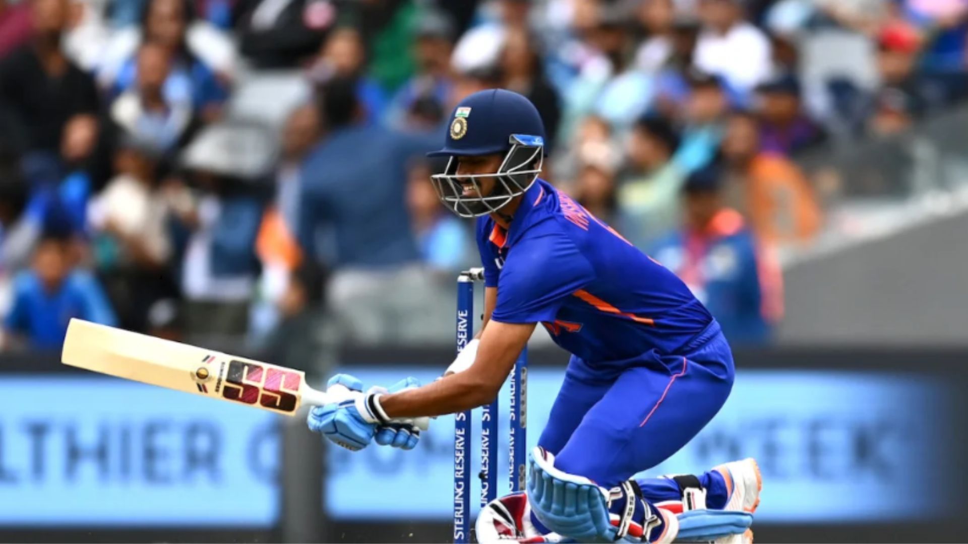 Sundar plays a cheeky shot during his blistering knock off 37 in 16 balls (Pic: Getty)