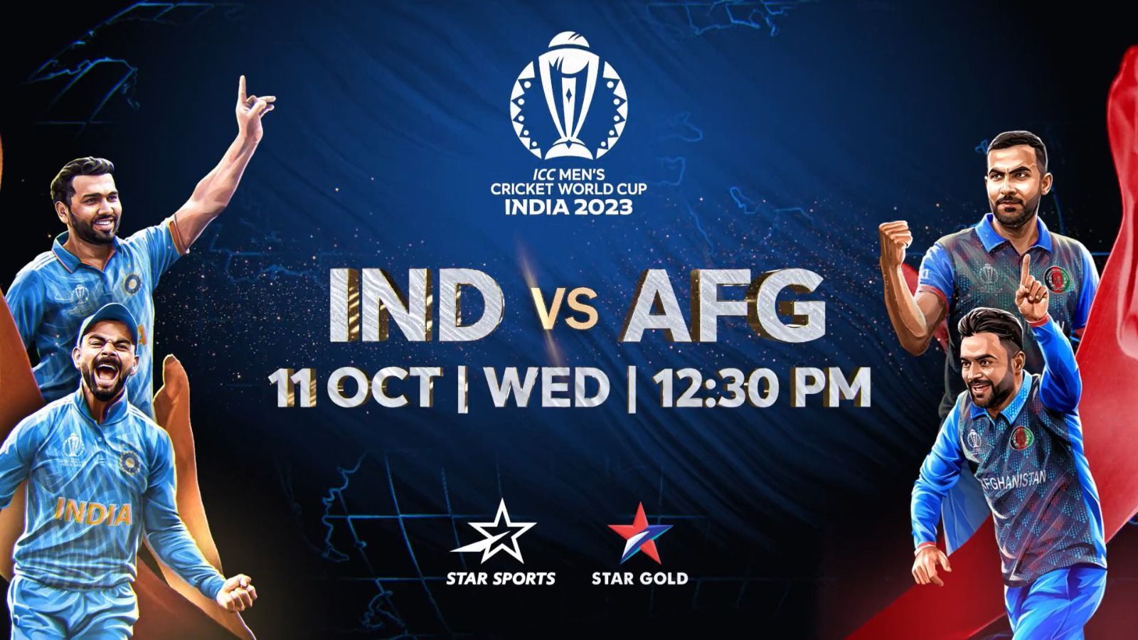 India vs Afghanistan 2023 World Cup match will be played in Delhi on Wednesday.