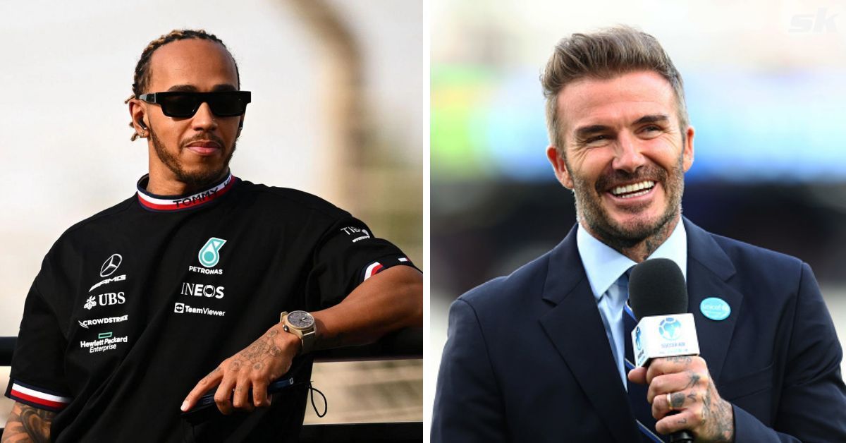 Lewis Hamilton and David Beckham 