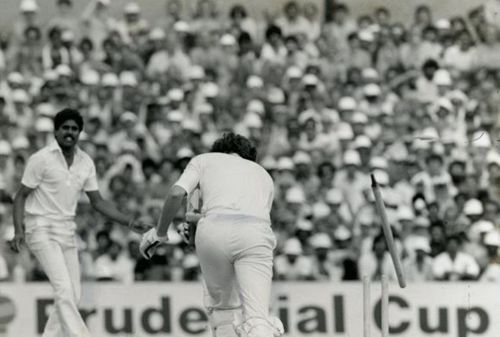 Kapil's three-wicket haul helped India beat England in the 1983 World Cup semi-final.