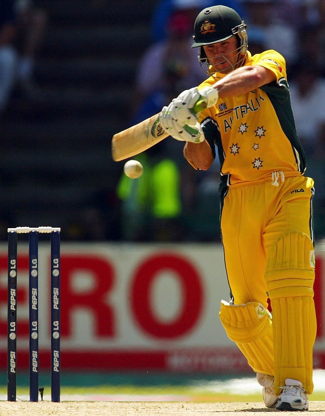 Ricky Ponting of Australia in action.