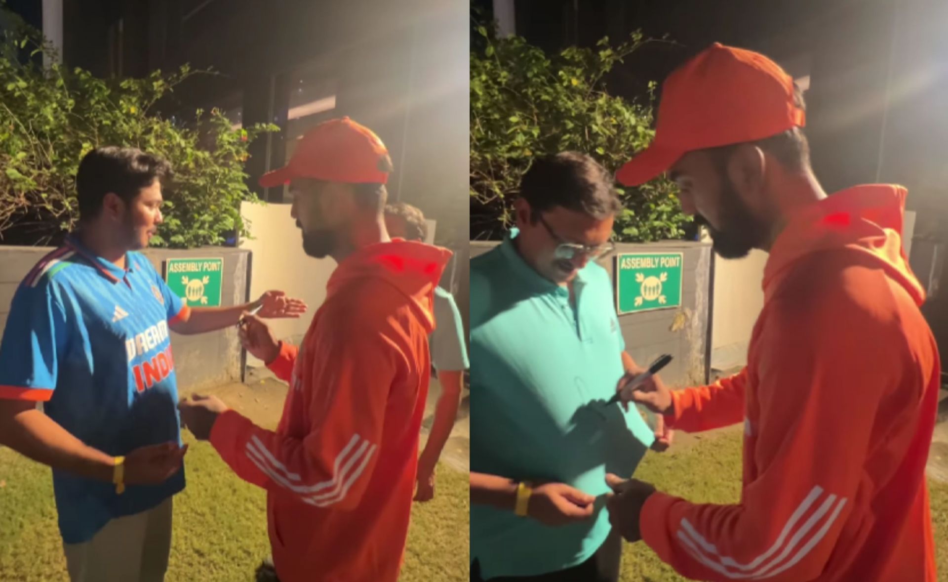 KL Rahul with his fans after the match on Sunday. 