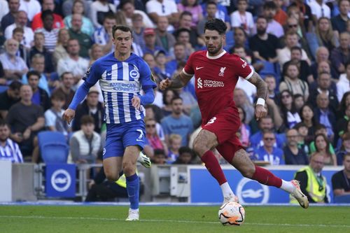 Szoboszlai (R)stood out in midfield for Liverpool.